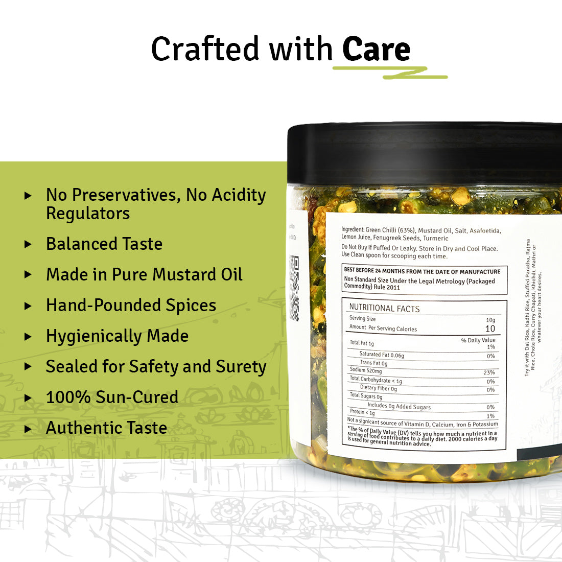 Angara Green Chilli Pickle