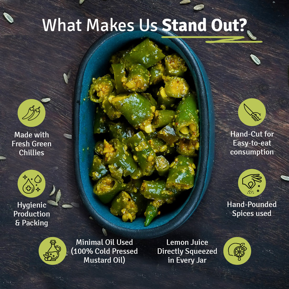 Angara Green Chilli Pickle