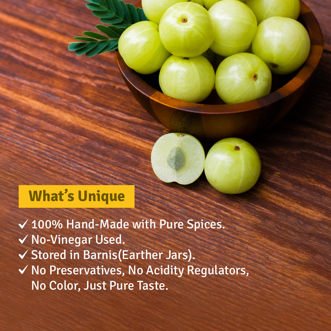 Home-made Amla Pickle (Food-Grade Safe Pouch)
