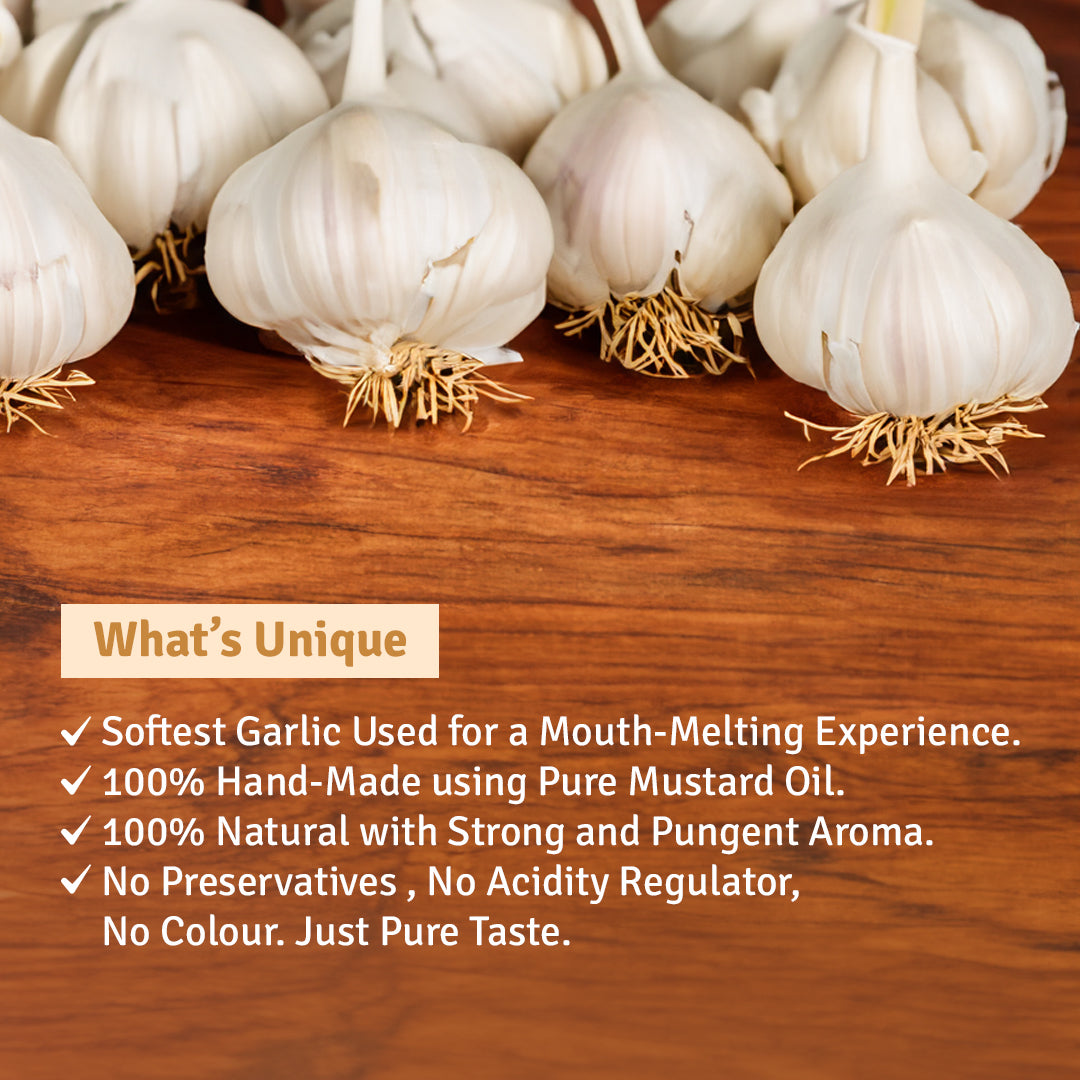 Home-made Himalayan Garlic Pickle (Food-Grade Safe Pouch)