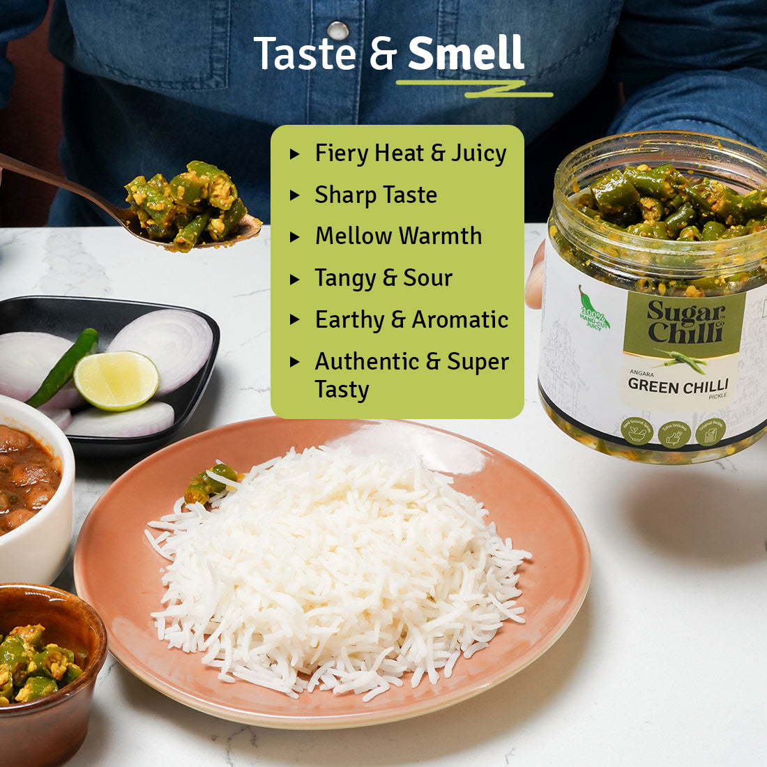 Angara Green Chilli Pickle