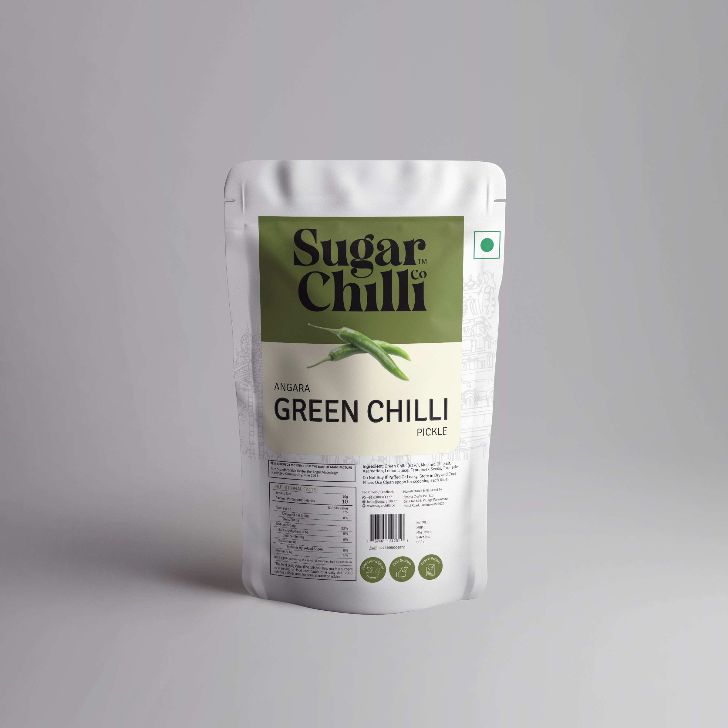 Angara Green Chilli Pickle