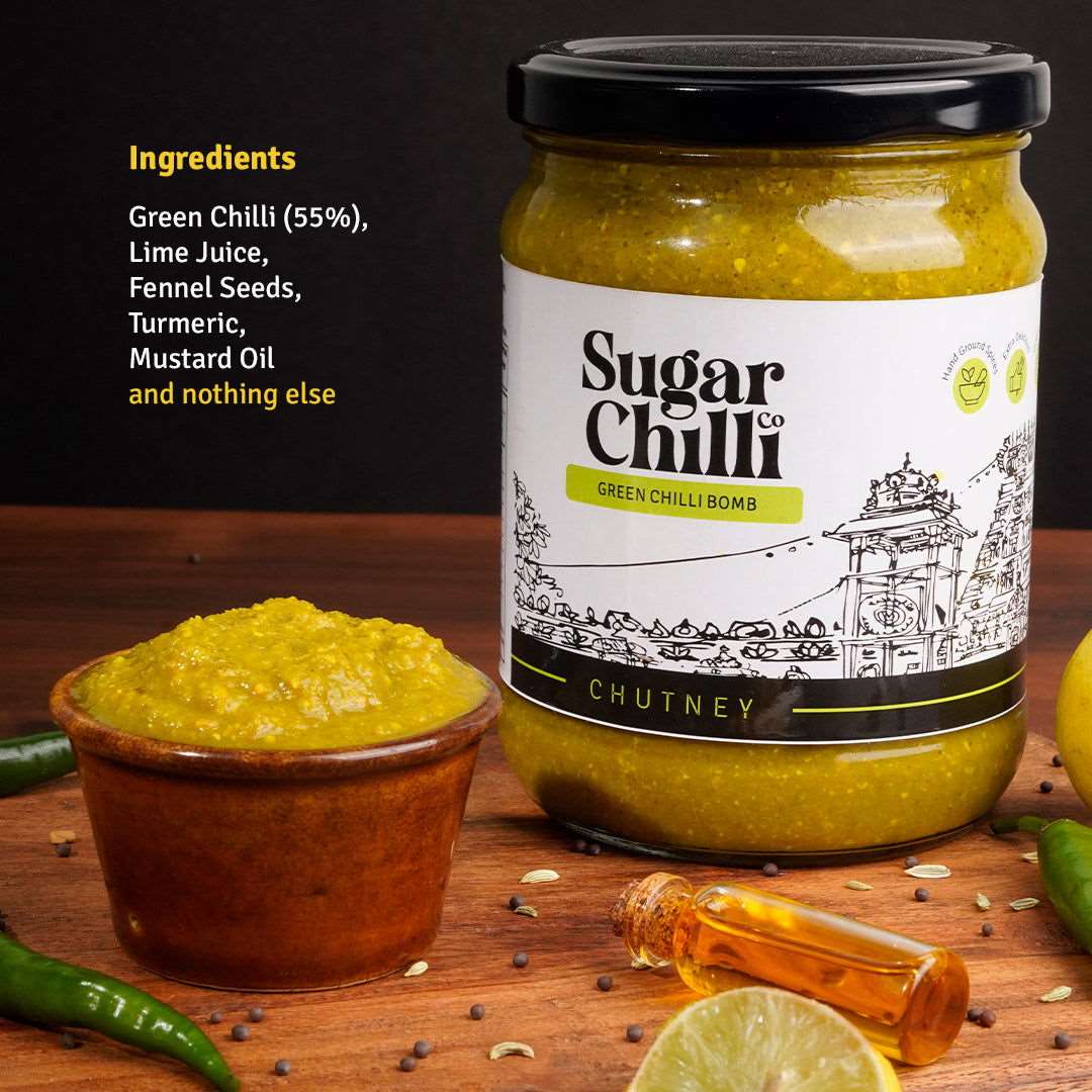 Hari Mirch Bomb Chutney - Sugar Chilli Co.