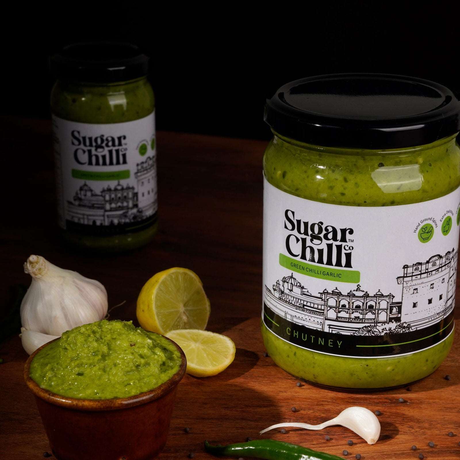 Hari Mirch Lehsun Chutney - Sugar Chilli Co.